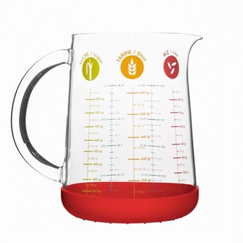 Maatbeker glas 1 L - Pebbly