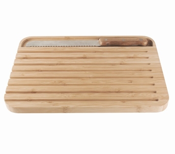 Bamboo planche à pain avec couteau - Pebbly