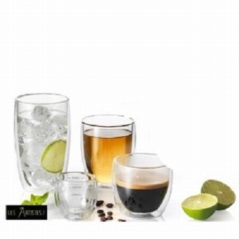 Dubbbelwandig glas set/2