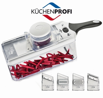 mandoline/râpe multi avec reservoir-Kuchenprofi