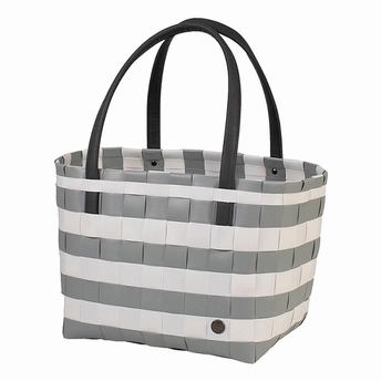 shopper vintage block - Handed By - gris clair