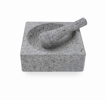 Mortier carré et pilon en granite - Yong
