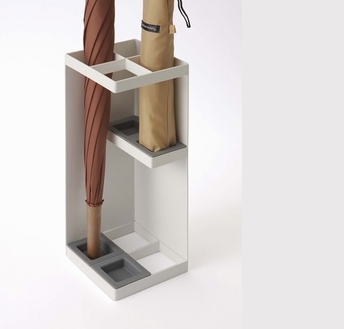 Parapluhouder compact vierkant wit - Yamazaki