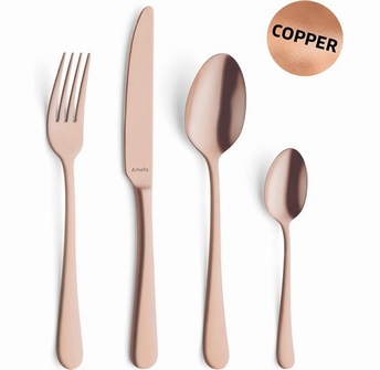 Bestek inox koperkleurig Vintage 24-dlg - Amefa
