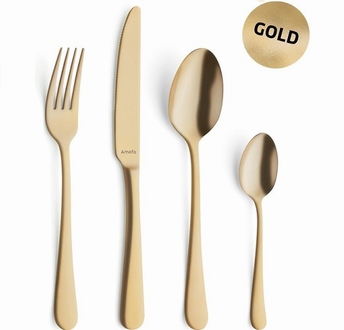 Bestek inox goudkleurig Vintage 24-dlg - Amefa