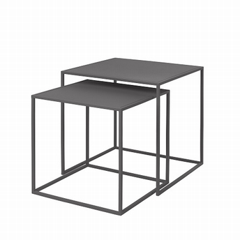 Ensemble de tables d'appoint gris fonçe set/2 - Blomus