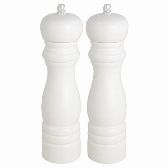 Moulin à poivre/sel en bois laqué crème