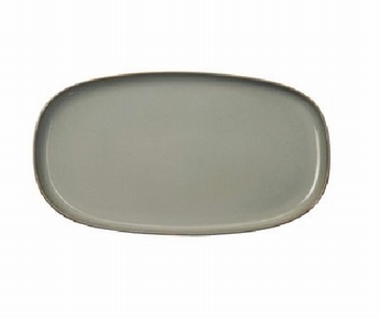 Assiette ovale - eucalyptus - ASA