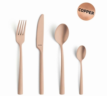 Couverts inox cuivre mat 16-pcs - Amefa