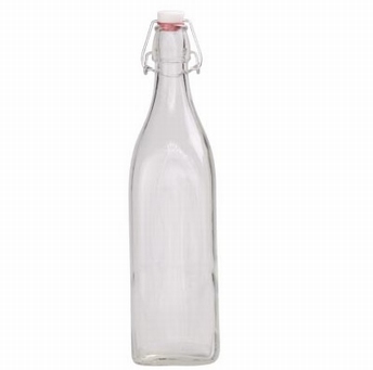 Fles 1 L transparant glas - Bormioli