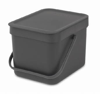 Afvalbakje 6L donkergrijs  - Brabantia