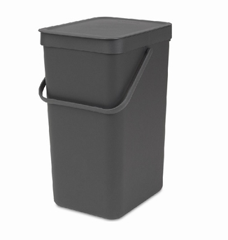 Poubelle gris antracite 16 L - Brabantia