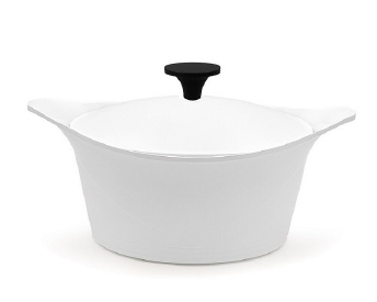 Kookpot keramisch anti-kleef wit 24 cm - Cookut