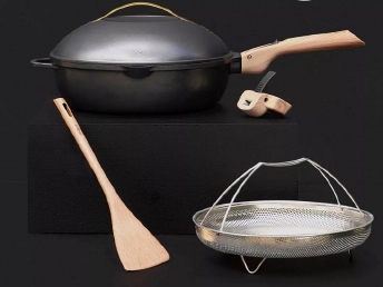 Sauteerpan 8 in 1 keramisch anti-kleef 28 cm zwart - Cookut
