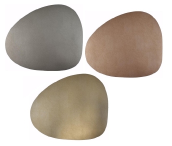 Set de table pebble métalic cuir - Finesse