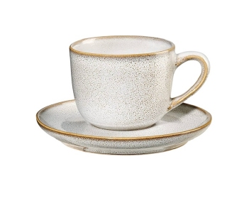 Tasse et sous-tasse - sable - ASA