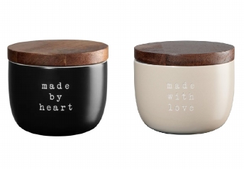 Voorraadpot met houten deksel S - ASA