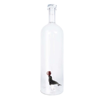 Fles met gekleurd glasmotief - WD
