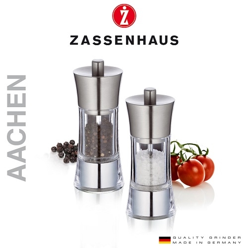 Aachen acryl/rvs 14 cm zoutmolen - Zassenhaus