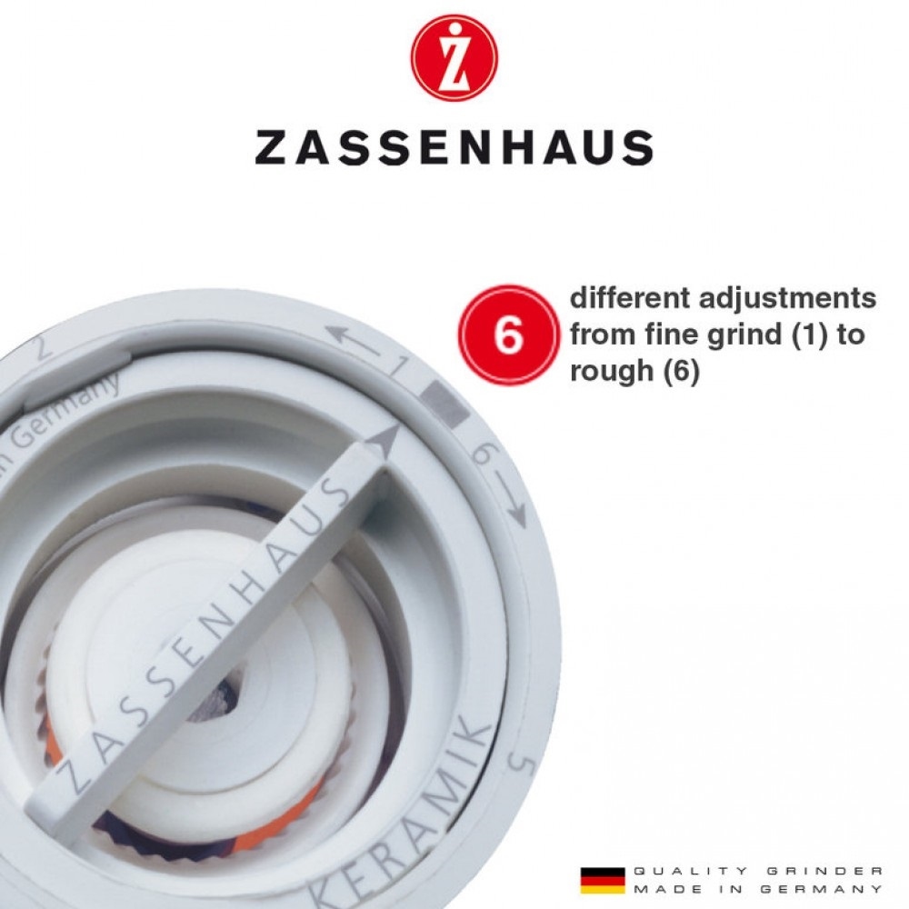 Aachen acryl/rvs 14 cm zoutmolen - Zassenhaus