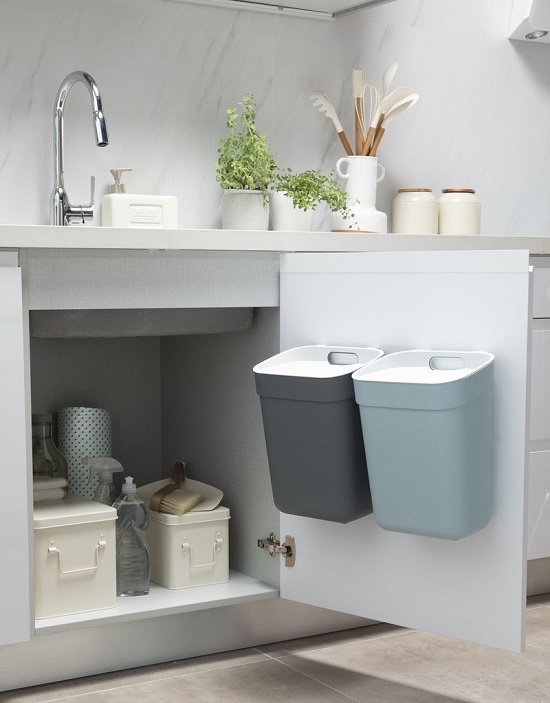 Afvalbak 10L blauw- Curver