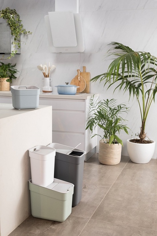 Poubelle 10L gris - Curver