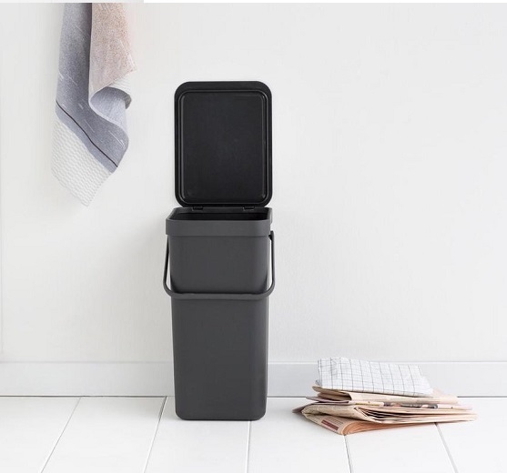 Poubelle gris antracite 16 L - Brabantia