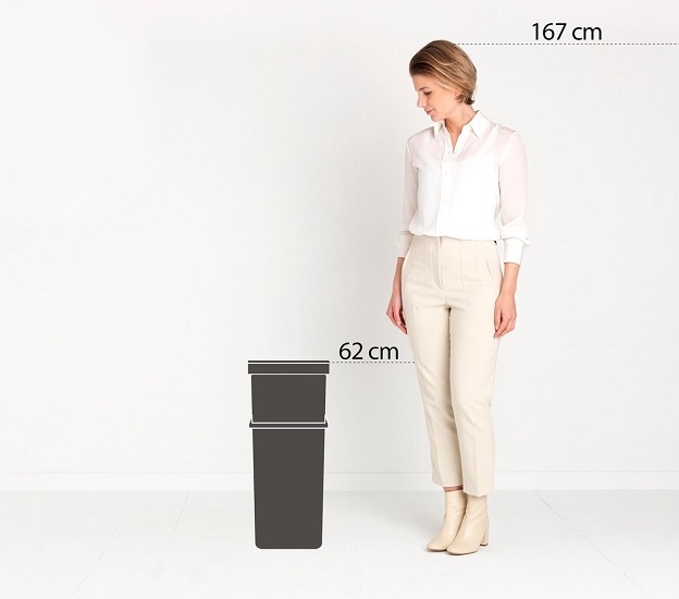 Afvalbak 40L  donkergrijs - Brabantia