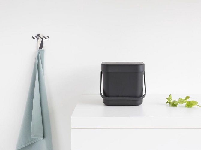 Afvalbakje 3L donkergrijs - Brabantia