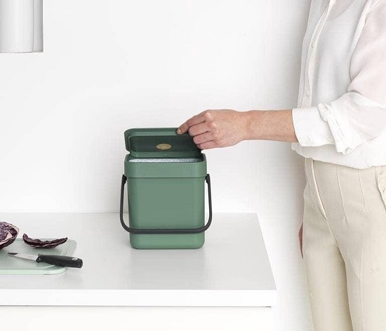 Poubelle de table vert fonçé 3 L - Brabantia