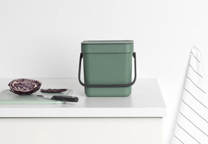 Poubelle de table vert fonçé 3 L - Brabantia