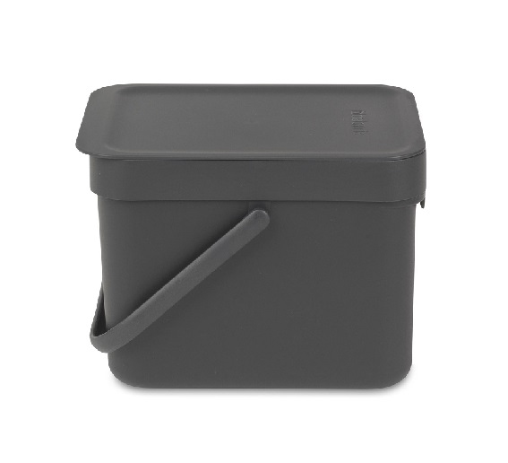 Afvalbakje 6L donkergrijs  - Brabantia