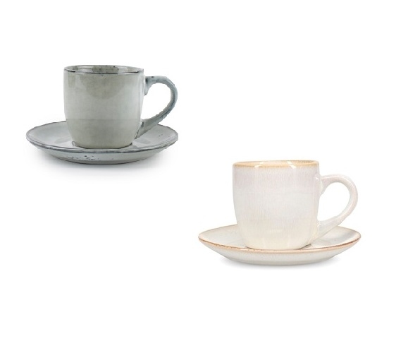 Artisan tasse et sous-tasse olive- S&P