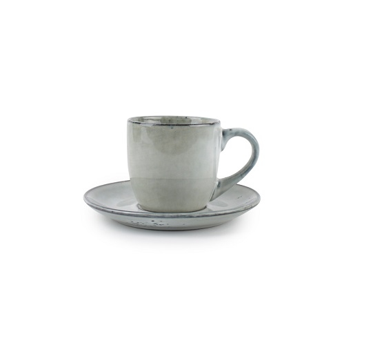 Artisan tasse et sous-tasse olive- S&P