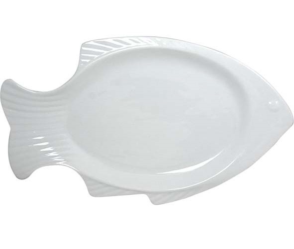 bord visvorm wit