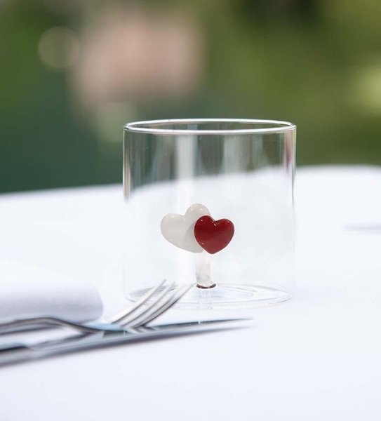 Verre avec déco coloré en verre - WD