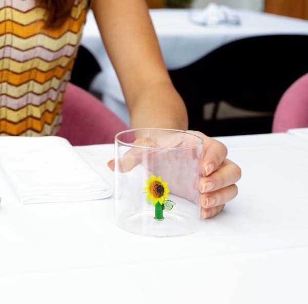 Verre avec déco coloré en verre - WD