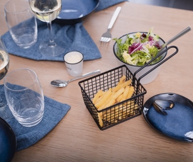 Panier à frites noir