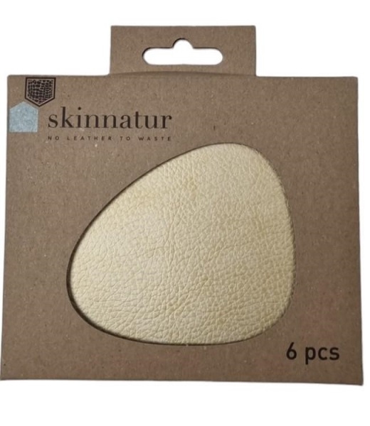 Glasonderzetter pebble leder metalic - Finesse