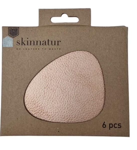 Glasonderzetter pebble leder metalic - Finesse