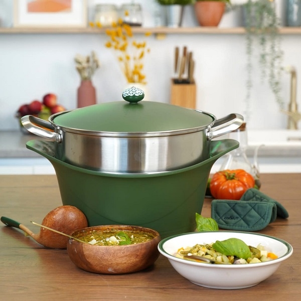 Cocotte céramique anti-adhésif 24 cm  vert - Cookut