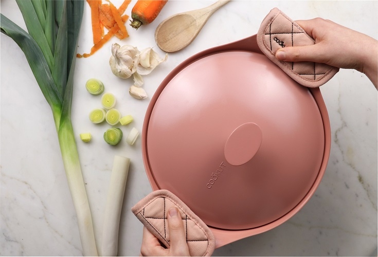 Cocotte céramique anti-adhésif 28 cm rose - Cookut