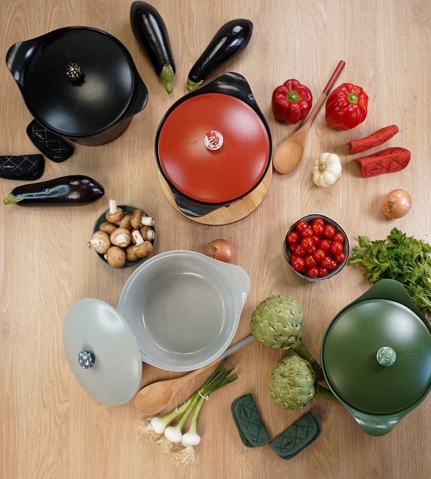 Kookpot keramisch anti-kleef wit 28 cm - Cookut