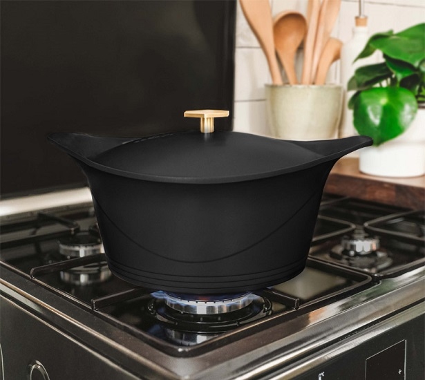 Kookpot keramisch anti-kleef zwart 28 cm - Cookut