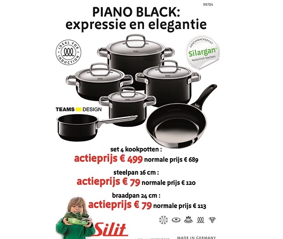 kookpottenset(4) zwart-Silit