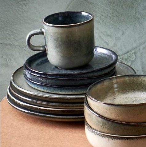 Meridian assiette profonde vert/bleu - S&P