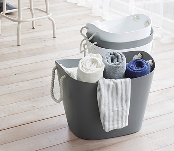 Opbergmand soft grey - Hachiman