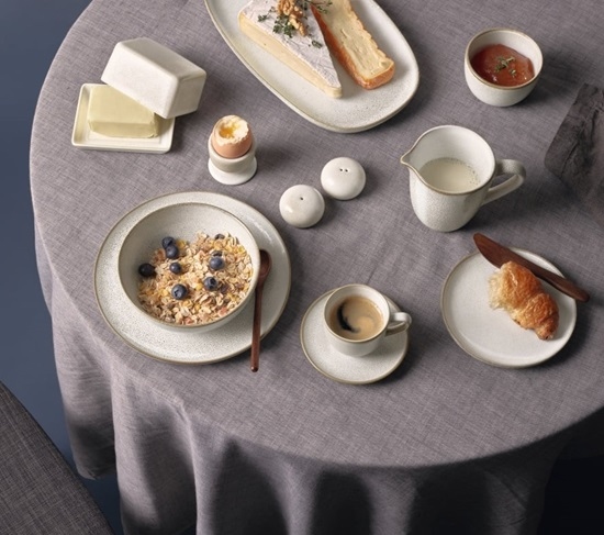 Assiette ovale - sable - ASA