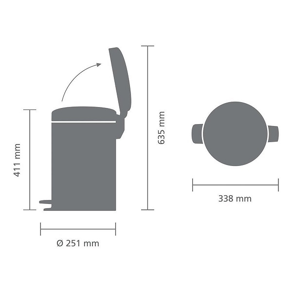 Poubelle à pédale 12 L - Brabantia