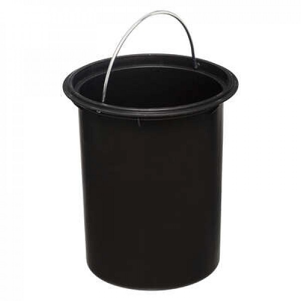 Poubelle à pédale 3 L blanc avec couvercle en bambou